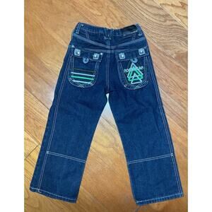 Roca Wear Jeans Youth Size 7 HIGH RISE relaxed DISTRESSED GRUNGE STREET JEANS